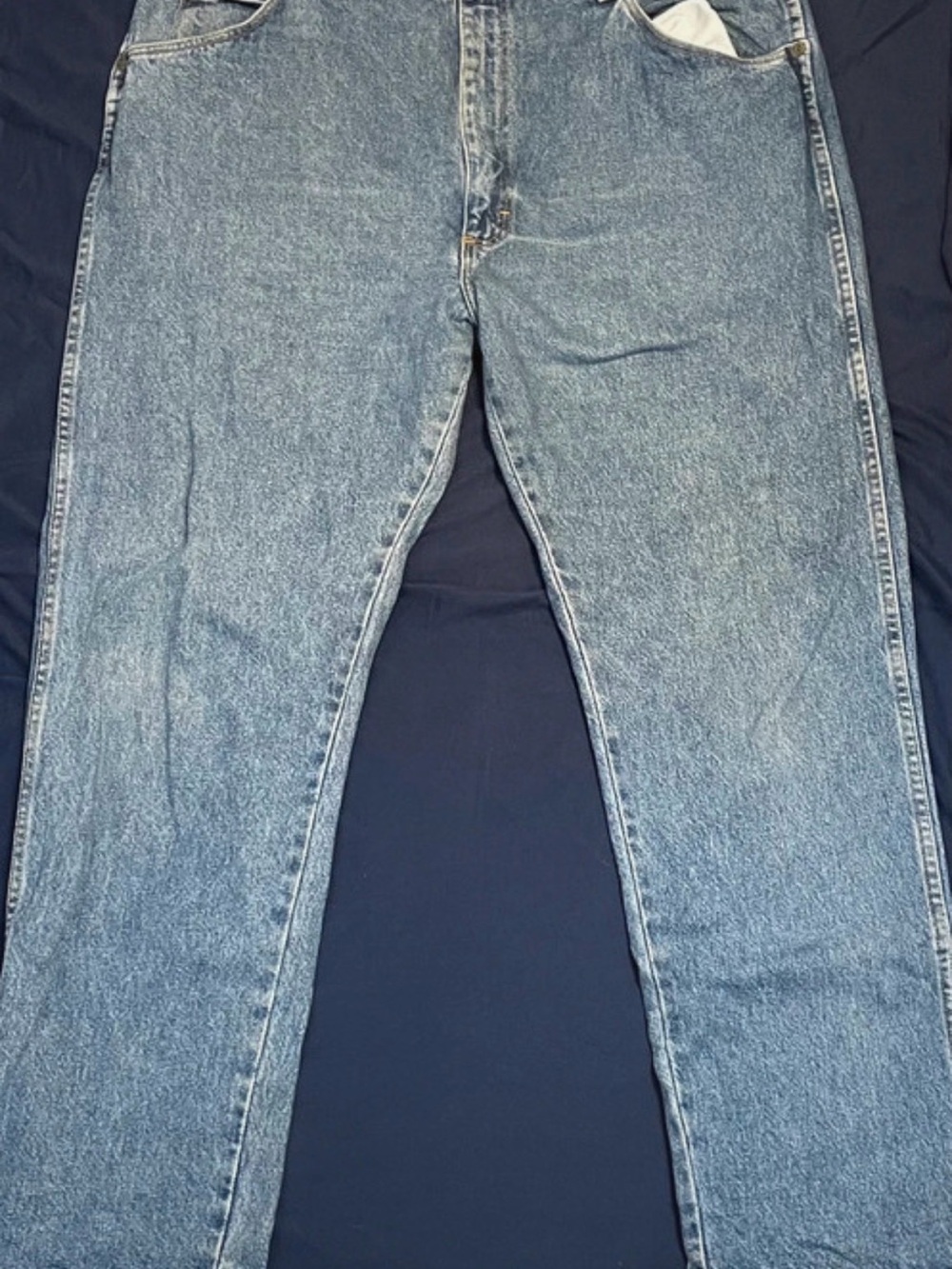 Wrangler Men’s Straight Light Blue Denim Jeans 46x30